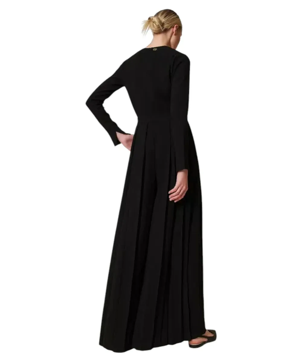 Tuta in Crêpe Plissé "Oval T"