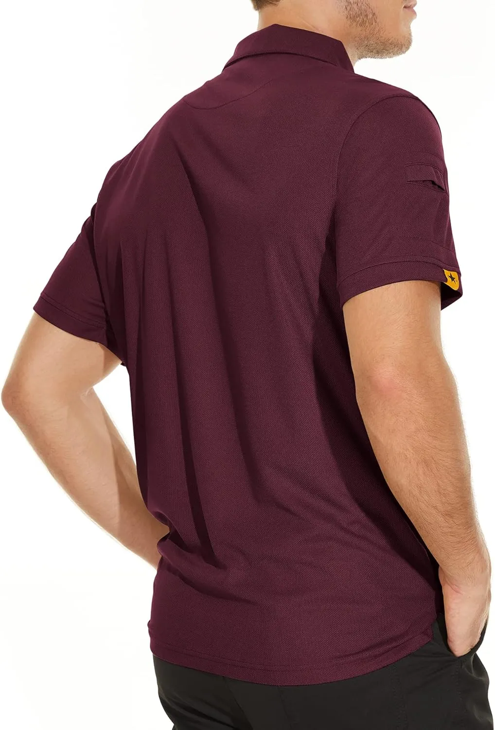 V VALANCH Polo Shirts for Men 4 Pack Short Sleeve Cool Dri Collared Tennis Golf Shirts