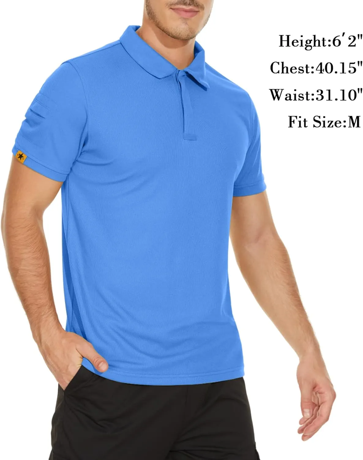 V VALANCH Polo Shirts for Men 4 Pack Short Sleeve Cool Dri Collared Tennis Golf Shirts
