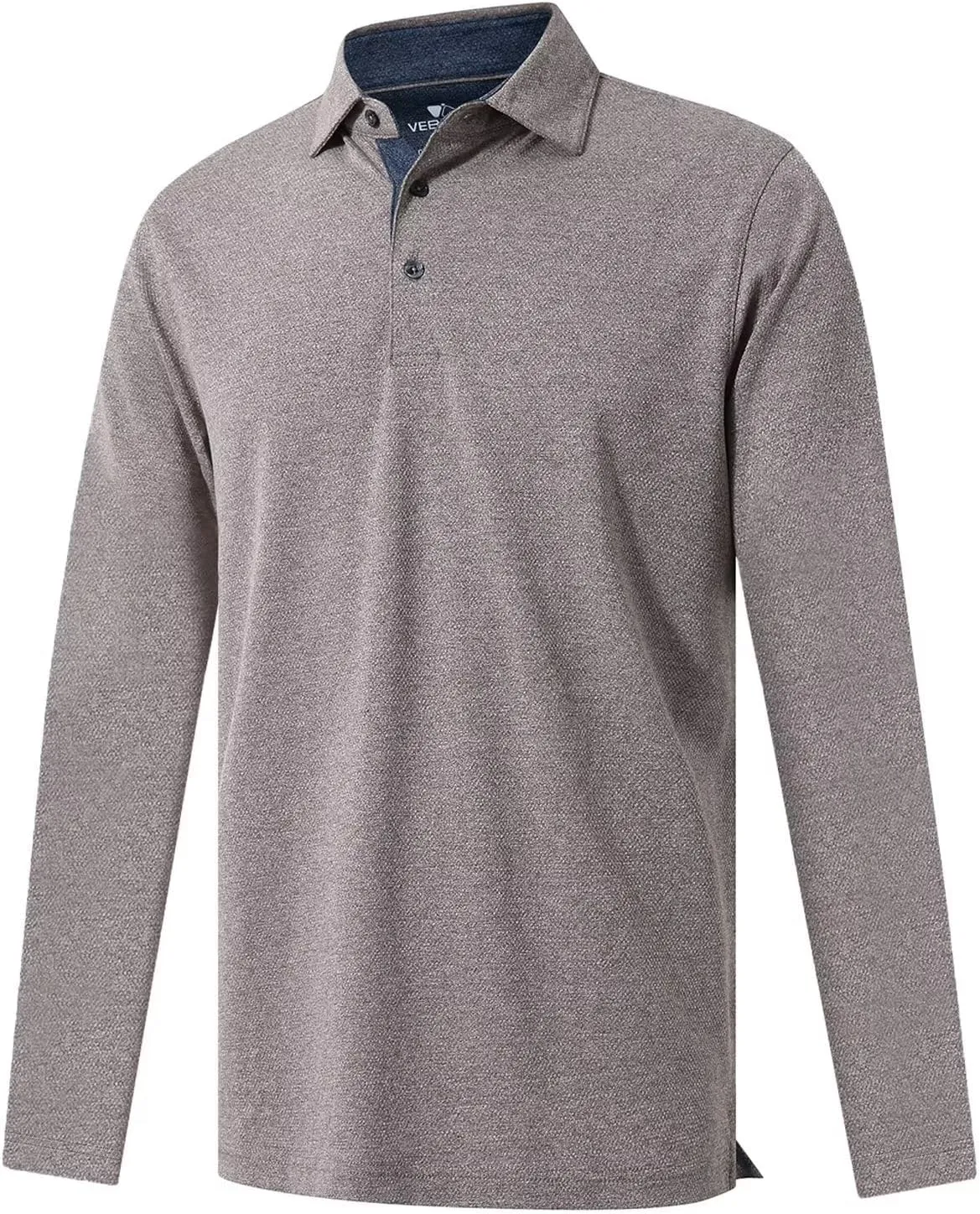 VEBOON Men's Polo Shirts Long and Short Sleeve Cotton Blend Heather Moisture Wicking Casual Collared Shirts