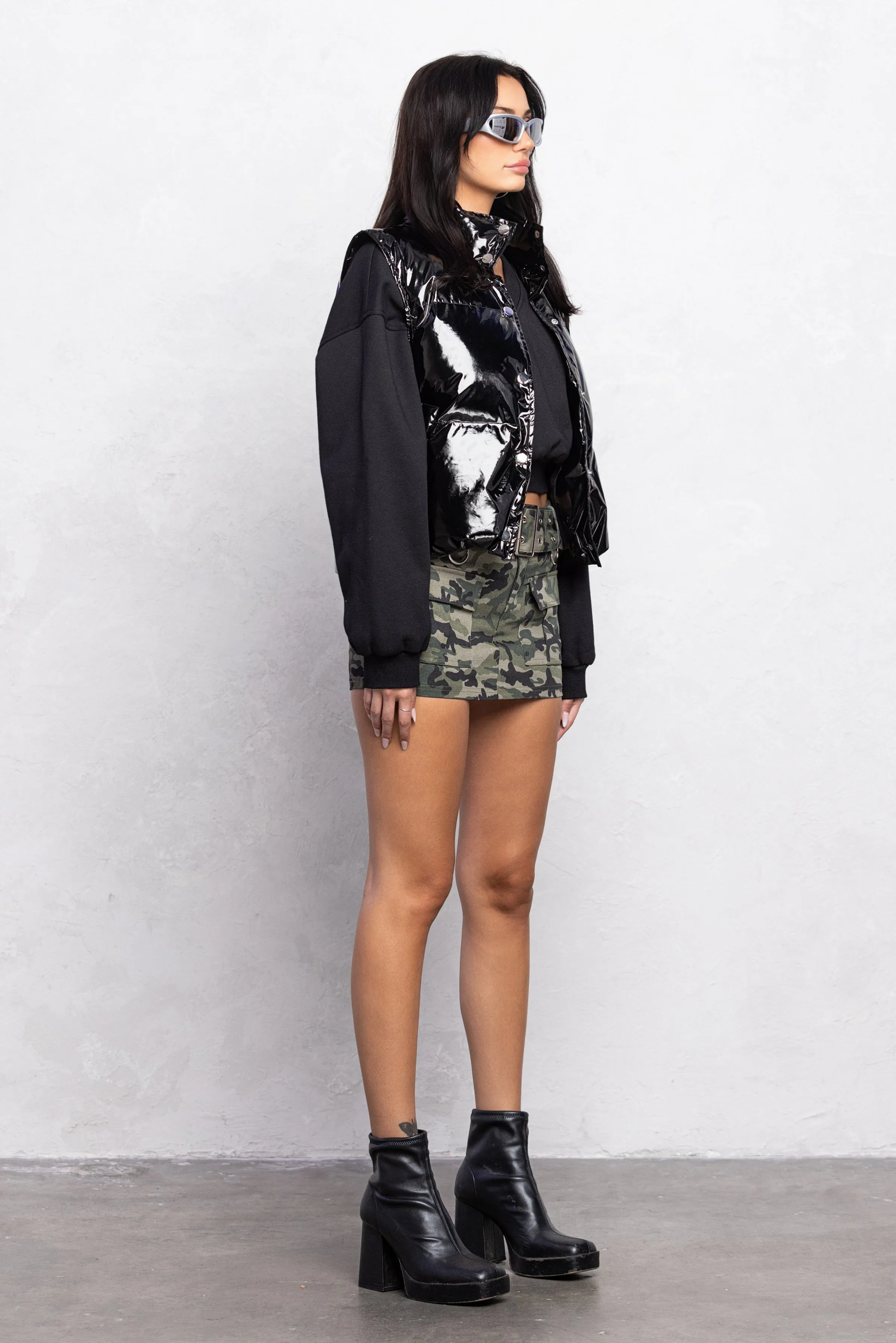 VINYL PUFFER VEST