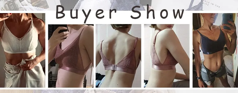 Women Lace Wirefree Thin Cup Padded Bra Sexy Backless Vest Comfort Lingerie