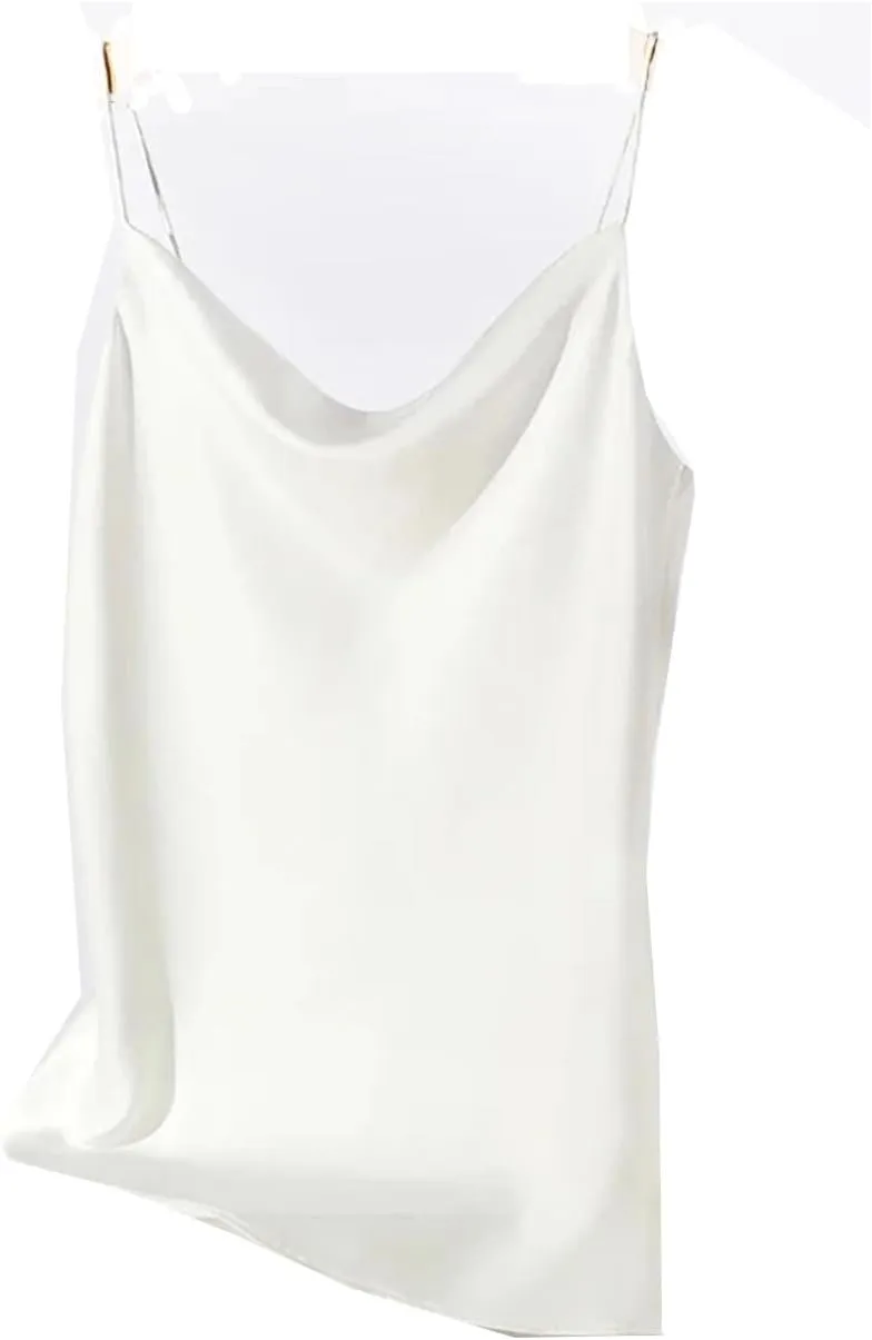 Women Satin Silk Tank Tops Summer Sexy Spaghetti Strap Tops Sleeveless Camisole Camis Vest