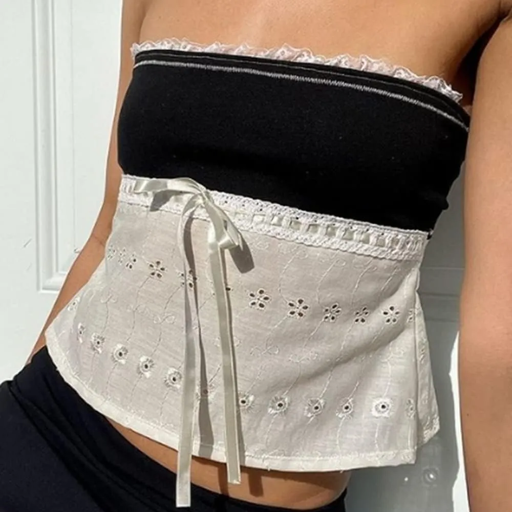 Women Y2K Backless Crop Top Vintage Sexy Tie Up Spaghetti Strap Camisole Summer Cute Mini Vest E-Girl Streetwear