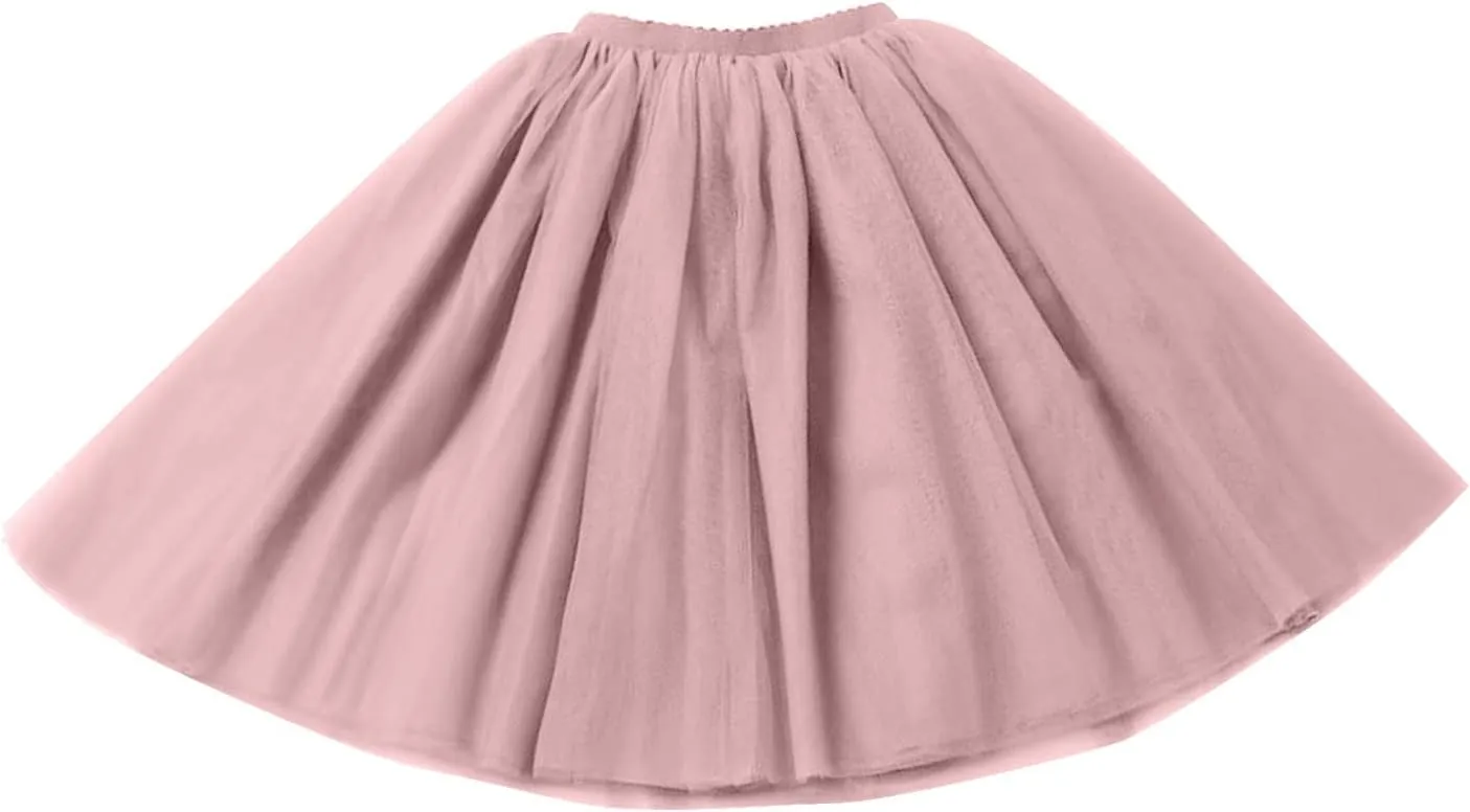 Women's A-Line High Waisted Midi Skirt Women's Tulle Skirt Short Gown Ballet Dance Dress Evening Skirt Pleated
