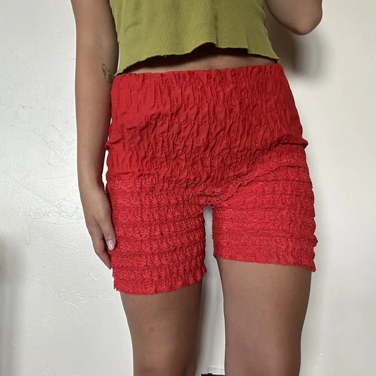 Womens Lace Trim Layered Ruffle Lolita Bloomer Coquette Sexy Boy Shorts Y2k Bubble Frilly Pumpkin Fairy PJ Bottoms