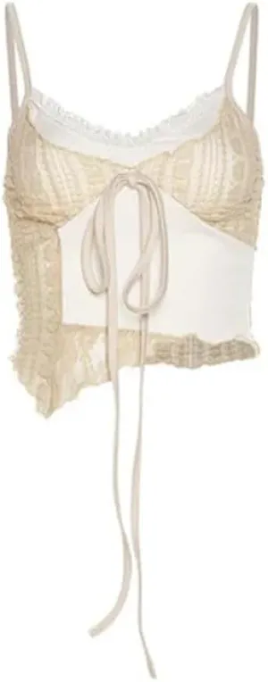Women's Patchwork Contrast Color Thin Breathable Sexy Camisole Linen Vest