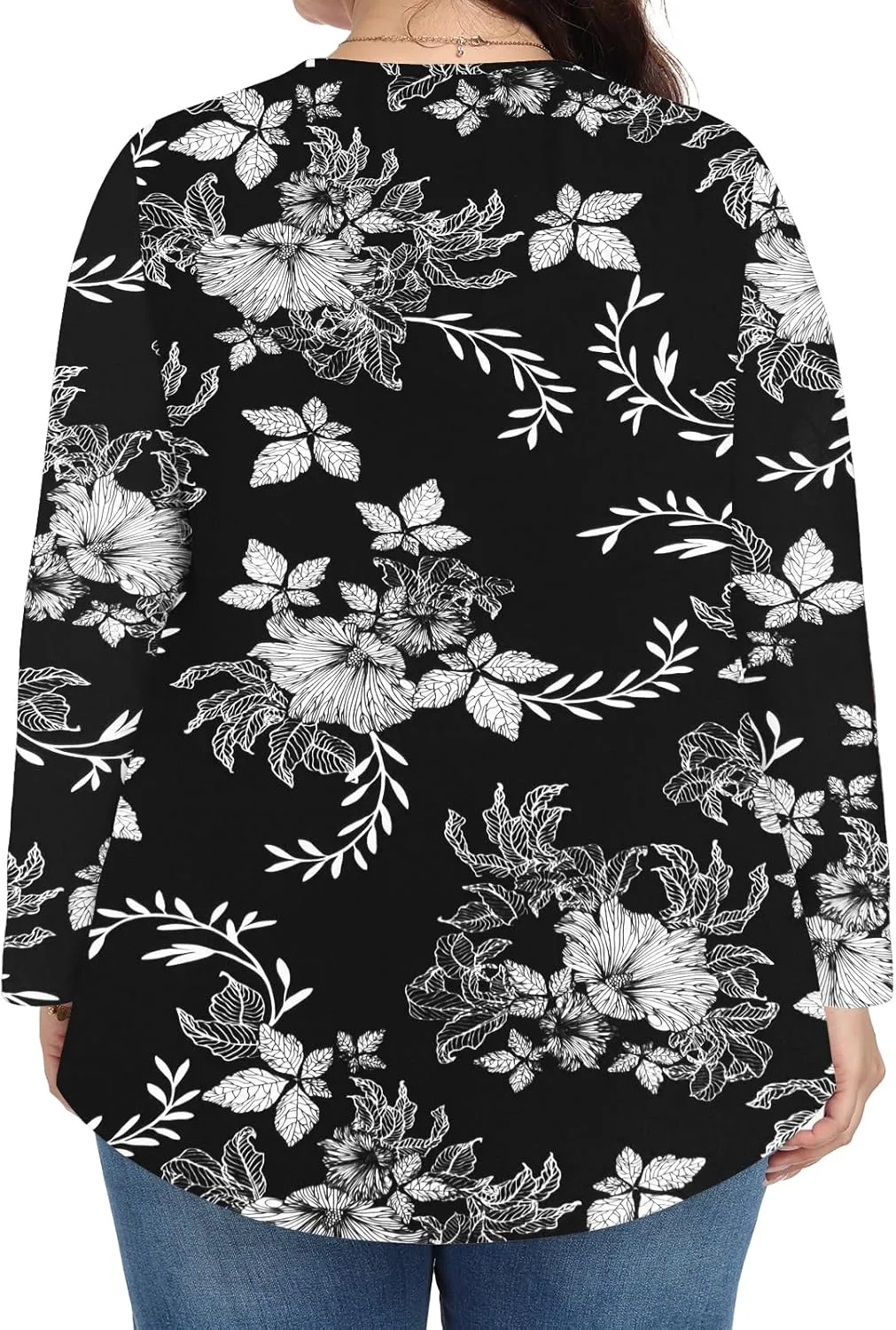Womens Plus Size Tops Long Sleeve Shirts 2025 Fall Tunic Blouses 1X-5X