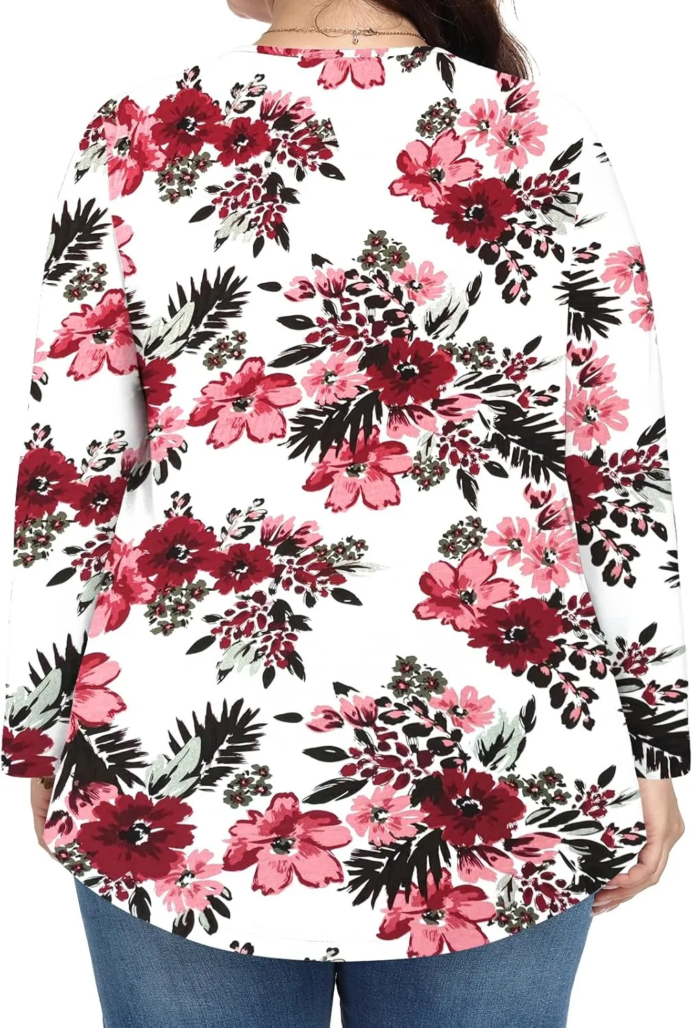 Womens Plus Size Tops Long Sleeve Shirts 2025 Fall Tunic Blouses 1X-5X