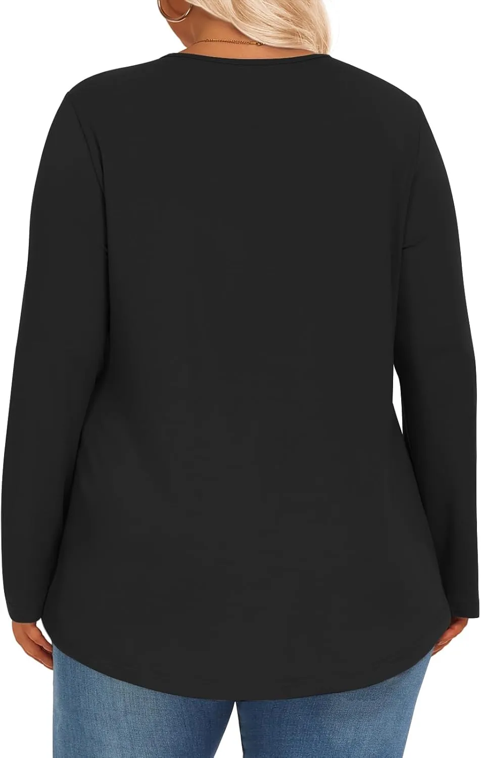 Womens Plus Size Tops Long Sleeve Shirts Fall Tunics Blouses Wear with Leggings