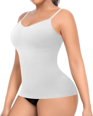 Womens Shapewear Tank Tops with Built in Bra Tummy Control Cami Shaper Compression Shaping Tops