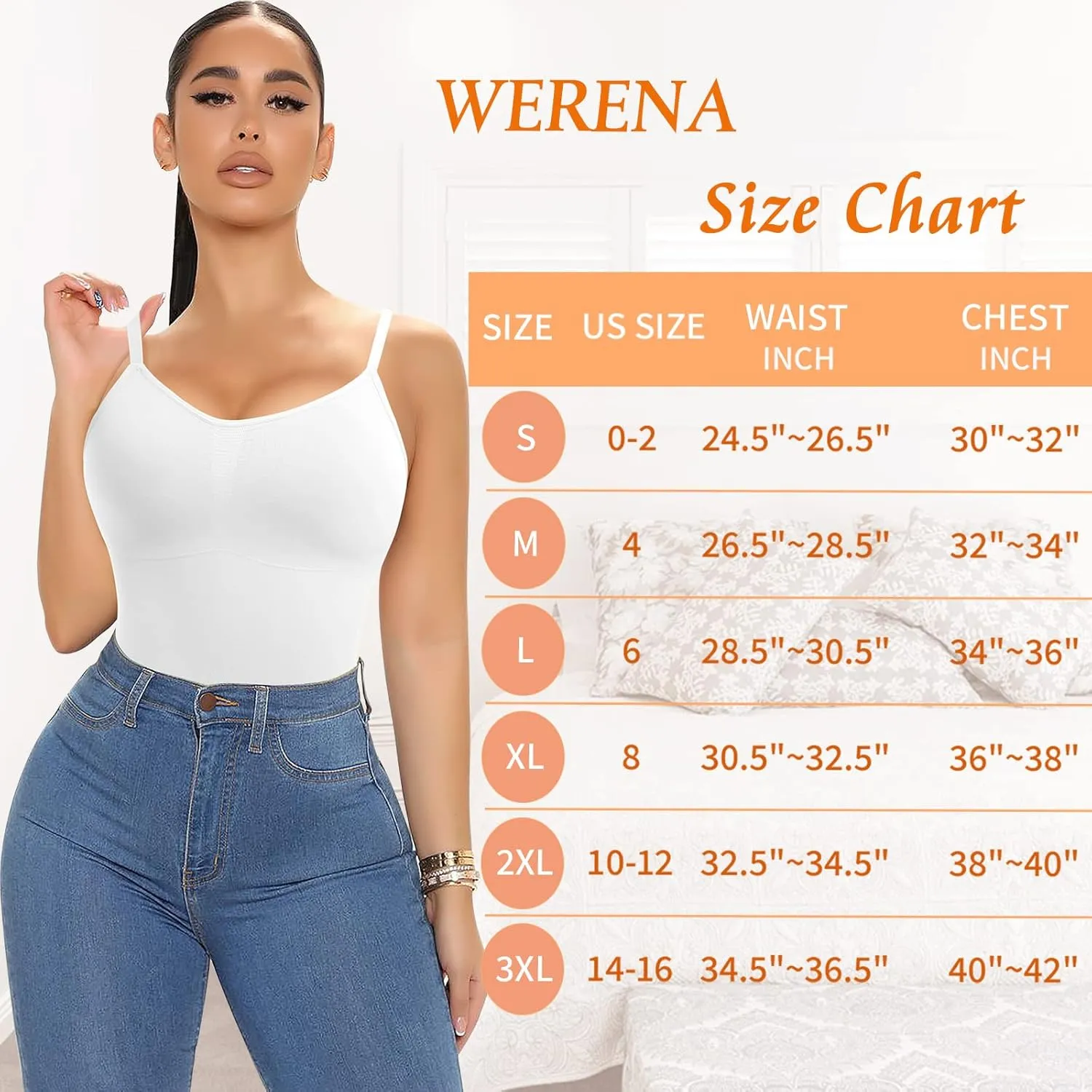 Womens Shapewear Tank Tops with Built in Bra Tummy Control Cami Shaper Compression Shaping Tops