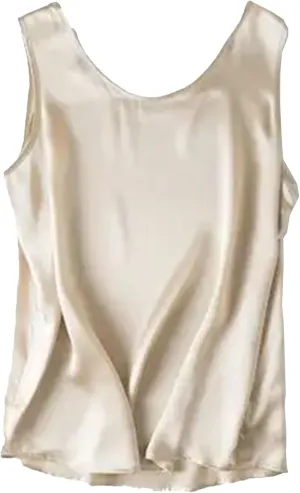 Women's Silk Satin Camisole Tops for Women Trendy Casual Sleeveless Blouses Tank Tops Shirt