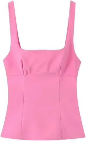 Women's Solid Color Camisole with Bowknot On The Back