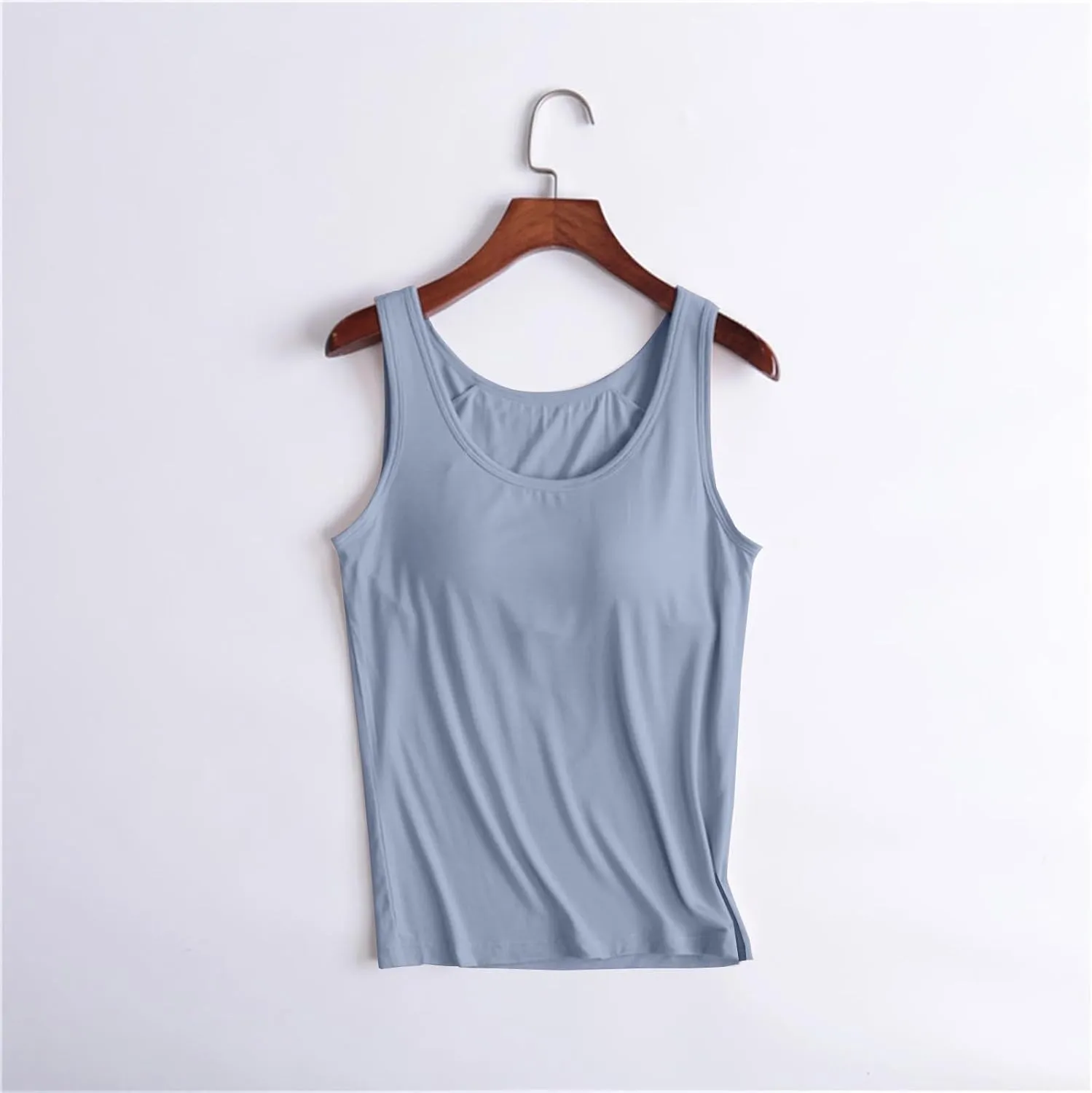 Womens Tank Tops with Built in Bra Summer Padded Undershirt Y2k Cute Going Out Tops Shelf Bra Yoga Camisole