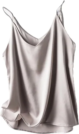 Women's V-Neck Silk Camisole Summer All-Match Bottoming Shirt Loose Fit Sleeveless Blouses