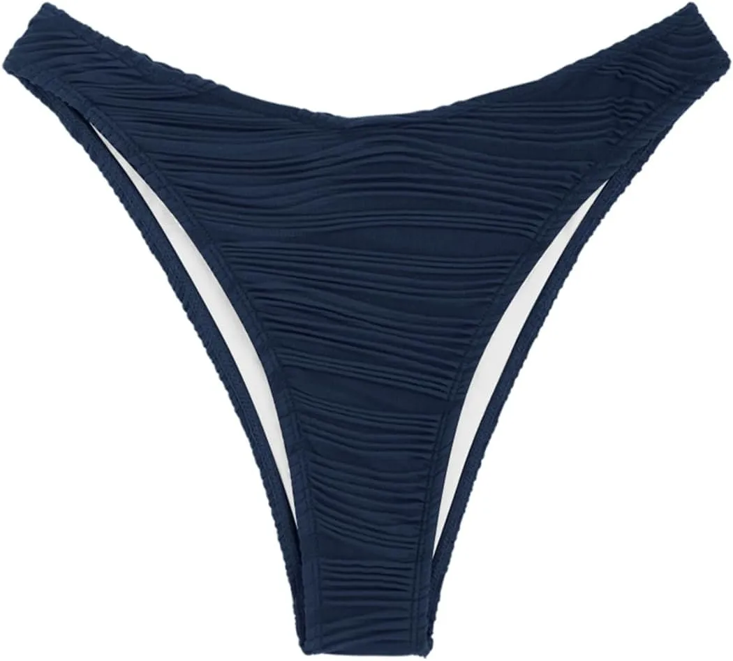 ZAFUL Women Cheeky Bikini Bottoms Wave Swimsuit Swim Briefs Bathing Basic Suit Bottom