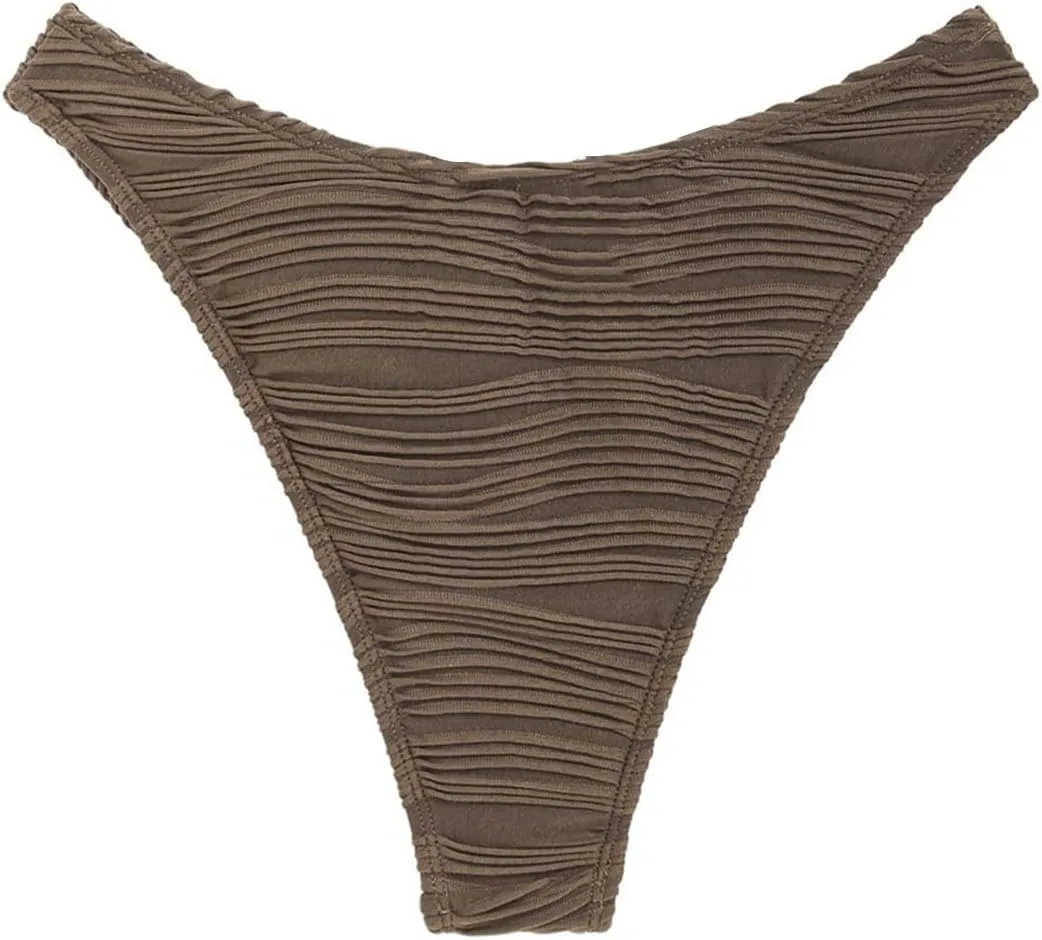ZAFUL Women Cheeky Bikini Bottoms Wave Swimsuit Swim Briefs Bathing Basic Suit Bottom