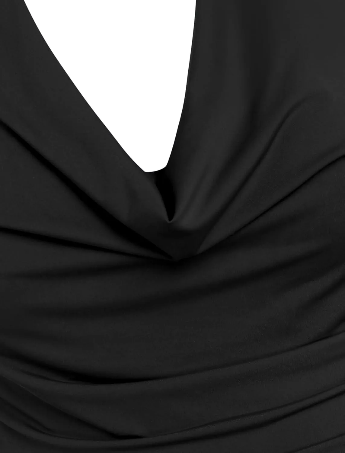 ZAFUL Women's Halter Two Piece Tankini Swimsuit Cowl Neck Swim Tank Top High Waisted Tummy Control Bathing Suits